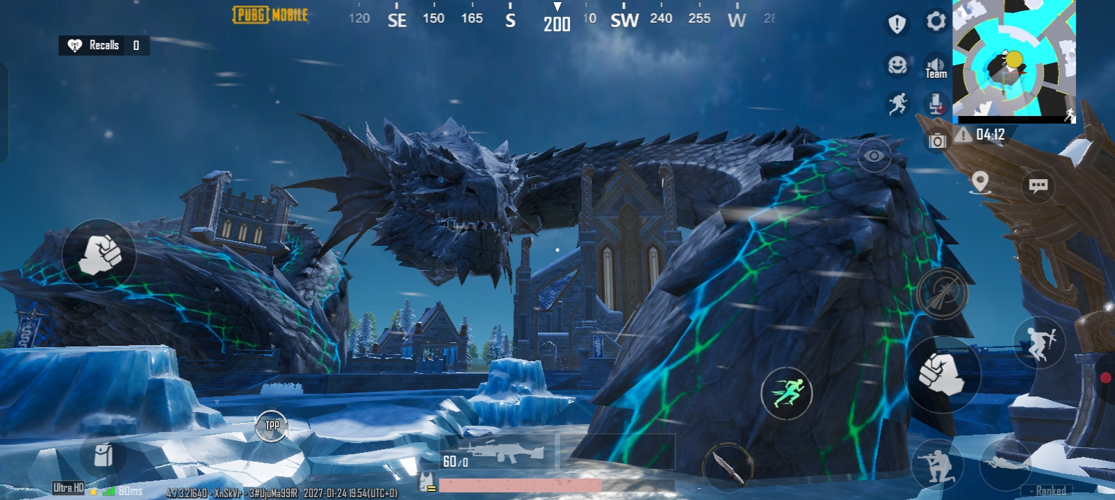 PUBG MOBILE 4.7 update inventory showing the Aurora Pegasus item