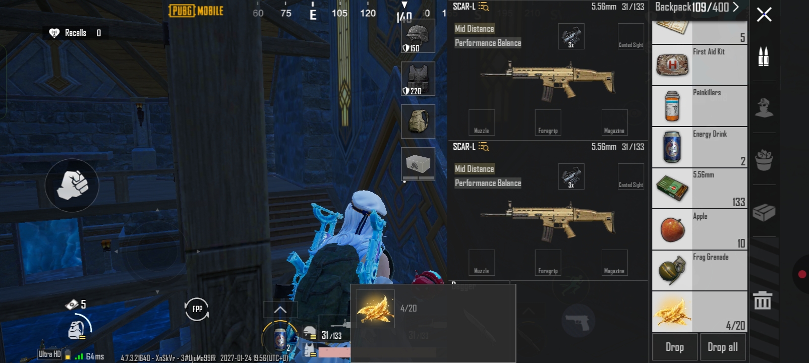 PUBG MOBILE 4.7 Winter Theme Mode Snake Boss encounter gameplay