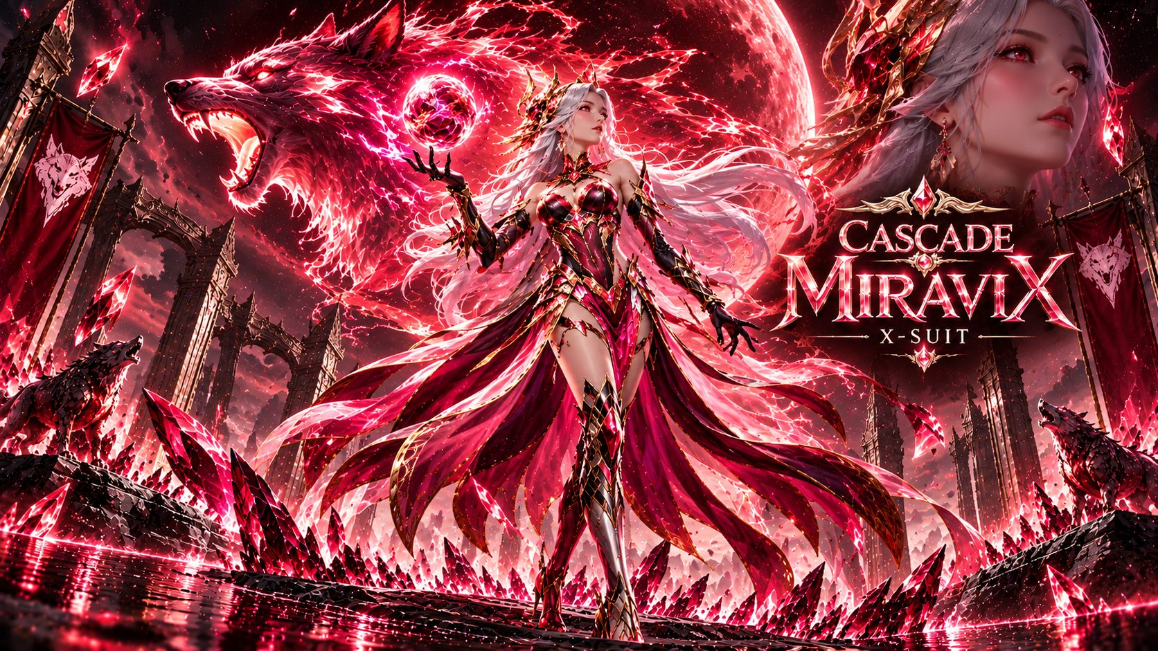 Cascade Miravix red X-Suit in PUBG MOBILE and BGMI