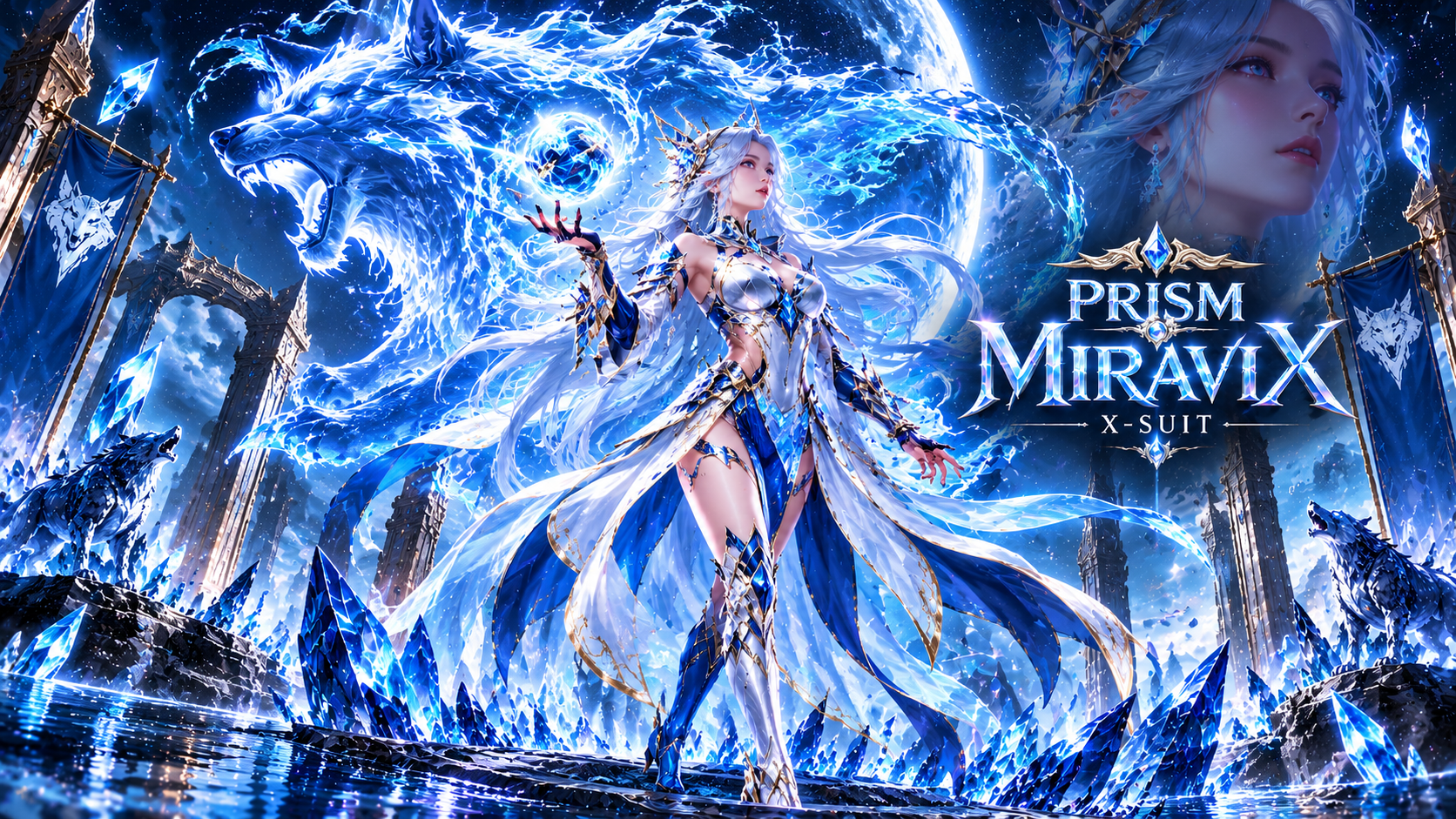 Prism Miravix blue X-Suit in PUBG MOBILE and BGMI